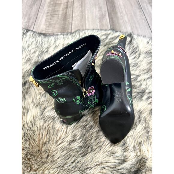 Valentino Garavani Ankle Boots Leather Undercover Floral in Black Size 36.5/US6 - Picture 5 of 6